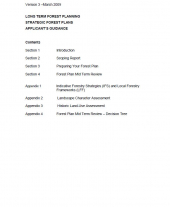 Long Term Forest Planning and Strategic Forest Plans: Applicant's Guidance